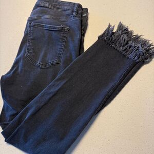 FREE PEOPLE SKINNY FRINGE DESTROYED JEANS SIZE 29